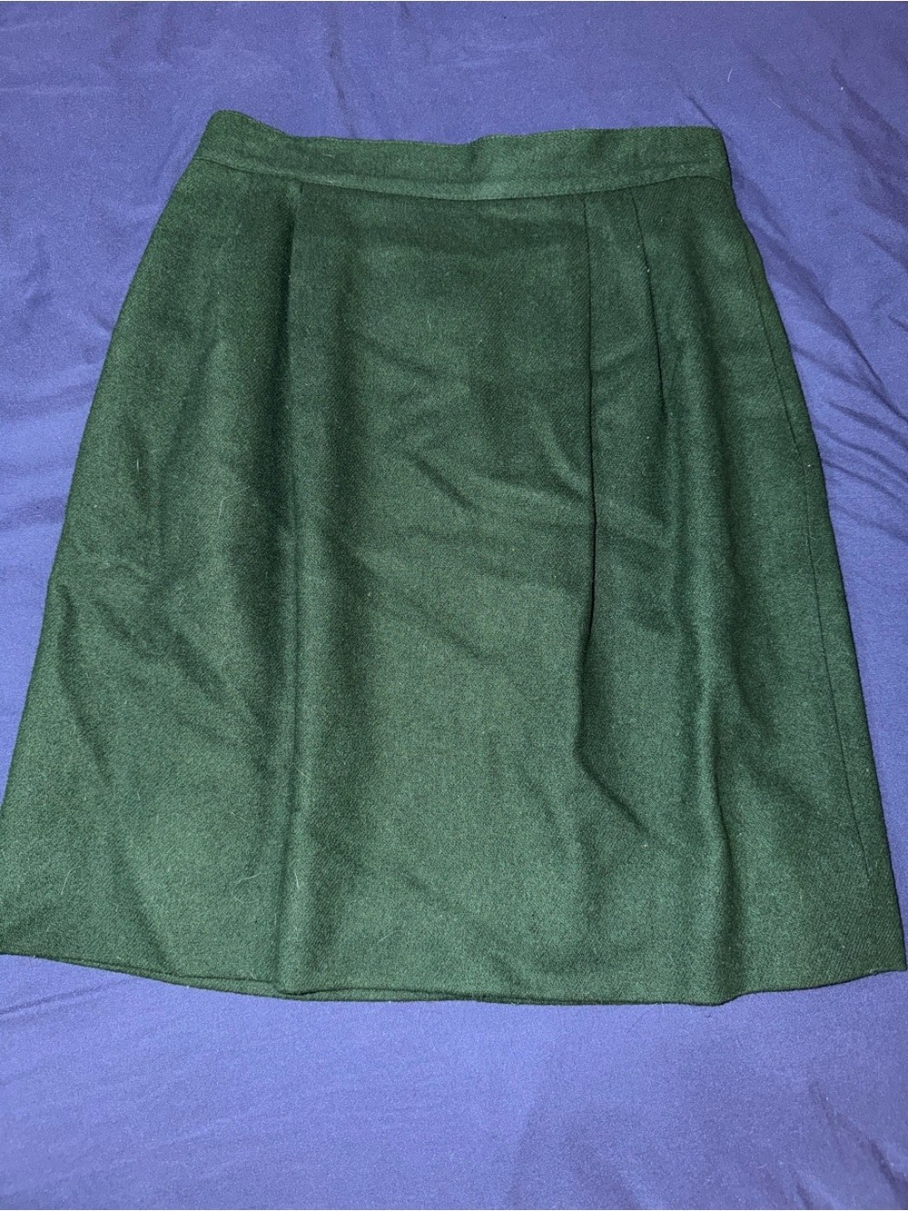 Classic Dark Green A-Line Women's Skirt 100% wool